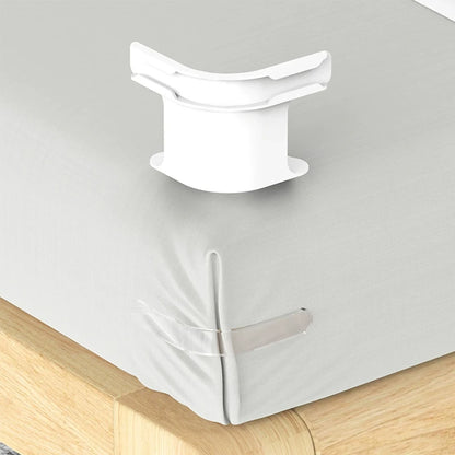 Universal Bedsheet Corner Tightener Clips Invisible Bedspread Secure Holder with Heavy-Duty Mattress Straps Sheets Slot Locks